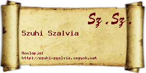 Szuhi Szalvia névjegykártya